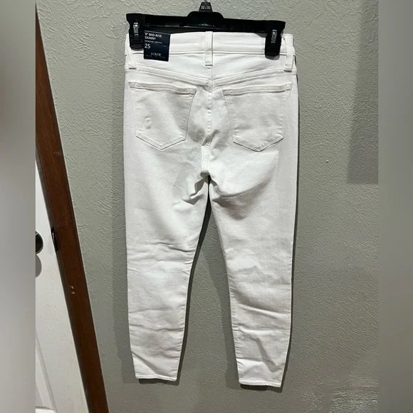 J. Crew Women's White Skinny Jeans Mid Rise Size 25 NWT - Picture 3 of 3